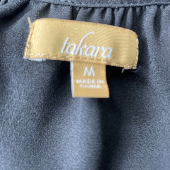 Takara Women's Peasant Embroidered Geometric Cottage Core Blouse Top M - Picture 6 of 7